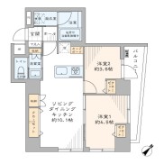 間取り : 2LDK 　専有面積 : 44.87 ㎡(間取)